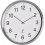 TFA Dostmann 60.3548.02 Reloj de pared radiocontrolado XXL 508 mm x 65 mm blanco plata pantalla grande