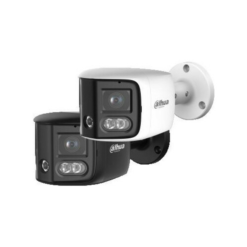 DAHUA IPC-PFW31259S-A180-E2-AS-PV-0280B TiOC Duo cámara IP de doble objetivo de 12 MP, disuasión activa, audio bidireccional, IR + luz blanca 30 m, PoE, IP67