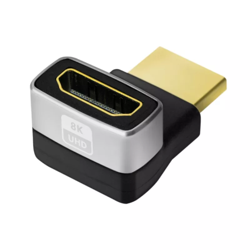 LogiLink AH0007A Adaptador HDMI, acodado 270°, conector macho HDMI tipo A a conector hembra, 8K/60Hz, 48Gbit/s, HDMI 2.1, negro