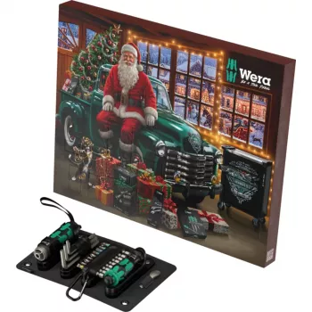 Wera 2026 calendario de adviento set de herramientas de 24 piezas con destornilladores Kraftform, puntas, soporte Rapidaptor y caja textil