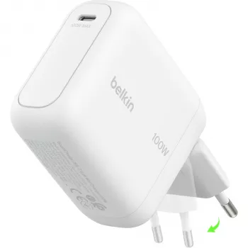Belkin BoostCharge cargador de pared GaN USB-C de 100W blanco