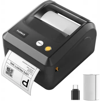 Inateck PR50 impresora térmica directa, 203 DPI, 170 mm/s, USB y Bluetooth, negro