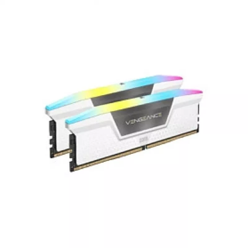 CORSAIR Vengeance RGB 32GB (2x16GB) DDR5 6000MHz CL38 Blanco kit Dual Channel
