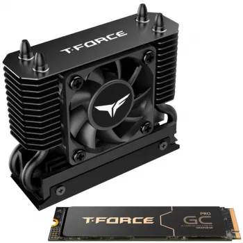 Team Group T-Force GC PRO 2TB M.2 2280 PCIe Gen5 NVMe SSD con disipador T-FORCE DARK AirFlow, negro
