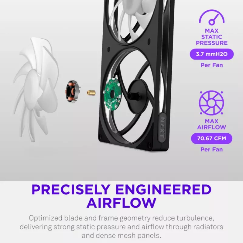NZXT F360 RGB 360mm refrigeración líquida todo en uno para CPU - negro