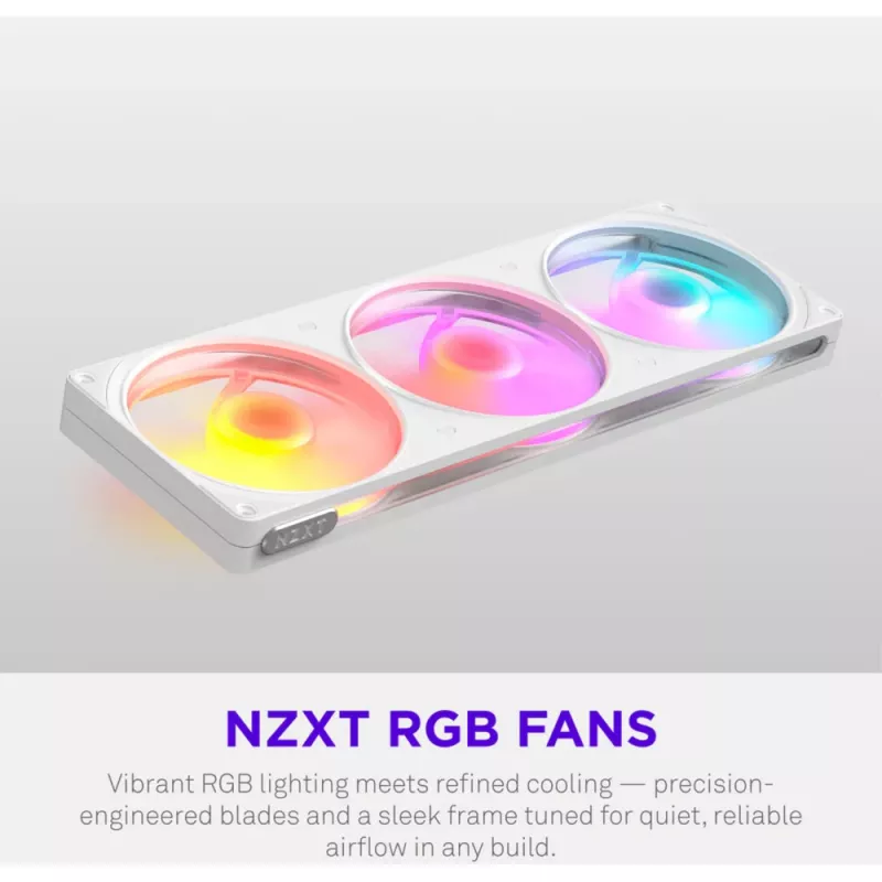 NZXT F360 RGB blanco 360mm refrigeración líquida todo en uno para CPU