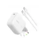 Belkin BOOSTCHARGE 100W fuente de alimentación USB-C GaN con cable USB-C a USB-C de 1,5m - blanco