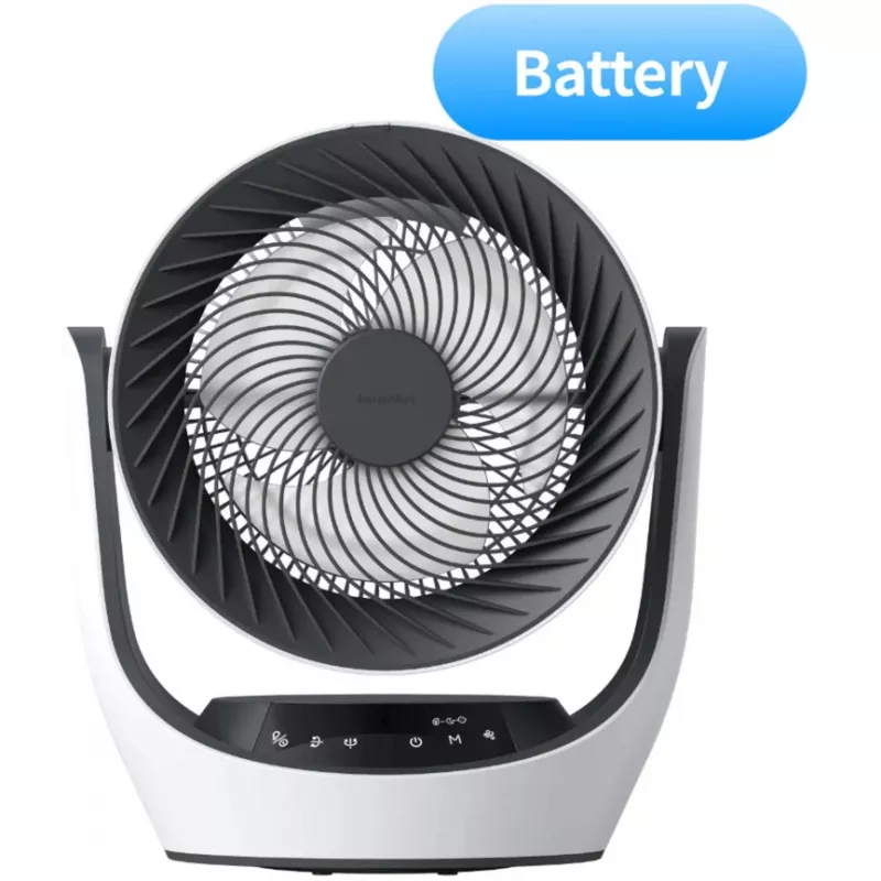 SwitchBot ventilador de circulación inteligente con batería, 100 niveles de velocidad, oscilación horizontal de 90° y vertical de 100°, Bluetooth y Wi-Fi (requiere hub), blanco