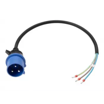 Anker SOLIX cable de alimentación IEC 60309 1P+N+E a extremo abierto, 32 A, 60 cm, azul
