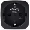 Shelly Plug M Gen3 enchufe inteligente negro con monitorización de energía, 13A, Wi-Fi y Bluetooth