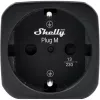Shelly Plug M Gen3 enchufe inteligente negro con monitorización de energía, 13A, Wi-Fi y Bluetooth