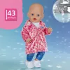 ZAPF CREATION BABY born conjunto de abrigo Sarah Engels 43cm - rosa/gris/blanco outfit para muñeca, 3 piezas
