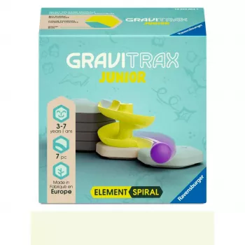 RAVENSBURGER GraviTrax Junior - Elemento espiral set de ampliación - complemento de pista en espiral para niños a partir de 3 años