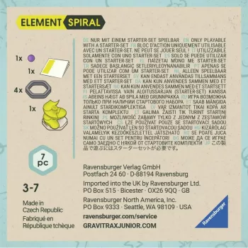 RAVENSBURGER GraviTrax Junior - Elemento espiral set de ampliación - complemento de pista en espiral para niños a partir de 3 años