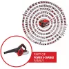 Einhell Power X-Change Soplador de hojas a batería TE-CB 18/270 Li - Solo (18 V, rojo/negro, sin batería)