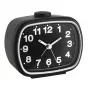 TFA 60.1017.01 Despertador de cuarzo con segundero silencioso - Negro/Blanco
