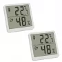 TFA 30.5059.02.02 Set de 2 termohigrómetros digitales, Blanco/Plata