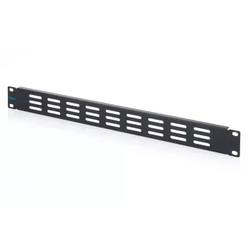 DIGITUS Tapa ciega ventilada 1U para racks de 19 pulgadas, Negro