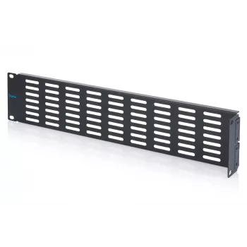 Panel ciego ventilado con bisagras DIGITUS 2U de 19 pulgadas, negro