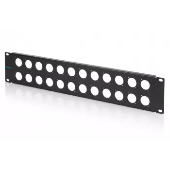 DIGITUS Panel ciego de rack 2U para 24 módulos D-Sub, 19 pulgadas, Negro