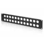 DIGITUS Panel ciego de rack 2U para 24 módulos D-Sub, 19 pulgadas, Negro