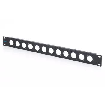 DIGITUS Panel ciego de rack 1U para 12 módulos D-Sub, 19 pulgadas, Negro