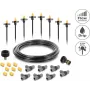 Delock set micro-goteo para macetas – set completo de riego por goteo para plantas en maceta, 10 plantas, tubo principal de 15 m, goteros ajustables, resistente a los rayos UV