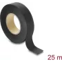 Delock cinta textil 25 m x 19 mm rasgable a mano autoadhesiva negra