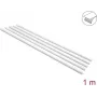 Delock canaleta autoadhesiva para cables con tapa deslizante 20 x 10 mm, 1 m, pack de 5, blanca