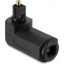 Delock adaptador TOSLINK conector macho a conector hembra, acodado 90°, giratorio 360°