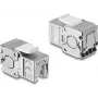 Delock módulo Keystone RJ45 conector hembra a LSA Cat.6A apantallado, sin herramientas, con protección antipolvo