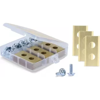 Delock cuchillas de repuesto con recubrimiento de titanio para robot cortacésped Worx Landroid, pack de 30