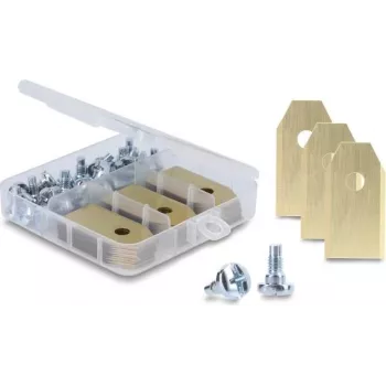 Delock cuchillas de repuesto con recubrimiento de titanio para robot cortacésped Husqvarna, Gardena y Segway (pack de 30)