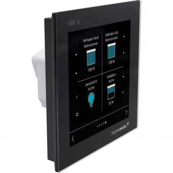 Homematic IP termostato de pared con pantalla de cristal (HmIP-WGD) - negro