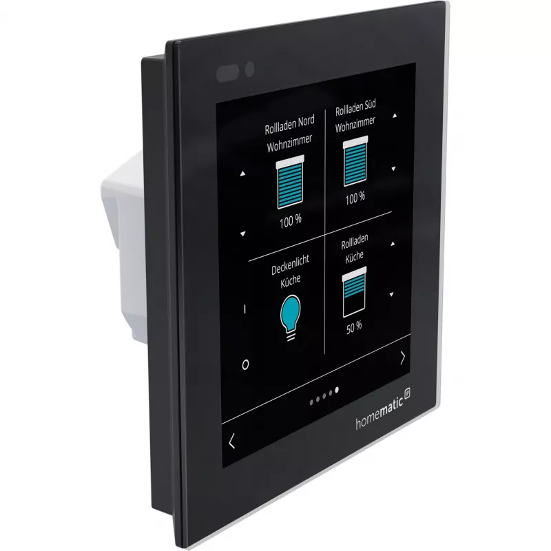 Homematic IP termostato de pared con pantalla de cristal (HmIP-WGD) - negro