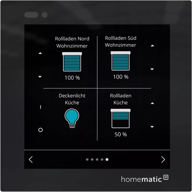 Homematic IP termostato de pared con pantalla de cristal (HmIP-WGD) - negro