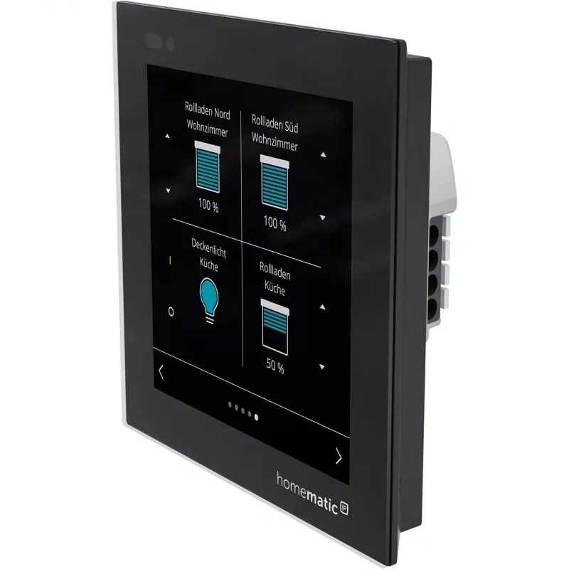 Homematic IP termostato de pared con pantalla de cristal (HmIP-WGD) - negro