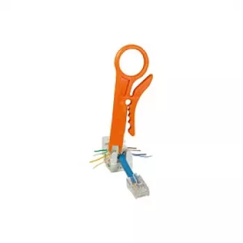 LogiLink herramienta de inserción LSA con función pelacables, plástico, negro/gris