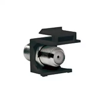 LogiLink NK0018B acoplador Keystone F-Type 75 ohmios, conector hembra a conector hembra, negro