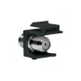 LogiLink NK0018B acoplador Keystone F-Type 75 ohmios, conector hembra a conector hembra, negro