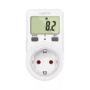 LogiLink medidor de consumo eléctrico, pantalla LCD de 1,5