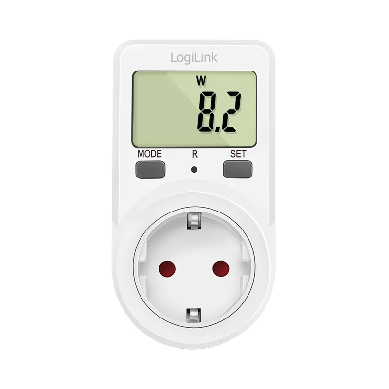 LogiLink medidor de consumo eléctrico, pantalla LCD de 1,5