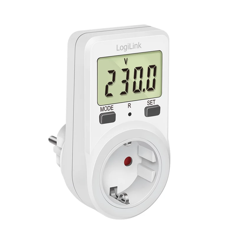 LogiLink medidor de consumo eléctrico, pantalla LCD de 1,5