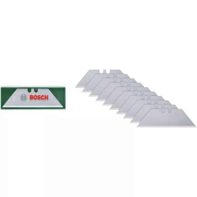 Bosch 1600A032UT cuchillas trapezoidales, pack de 10 en caja dispensadora