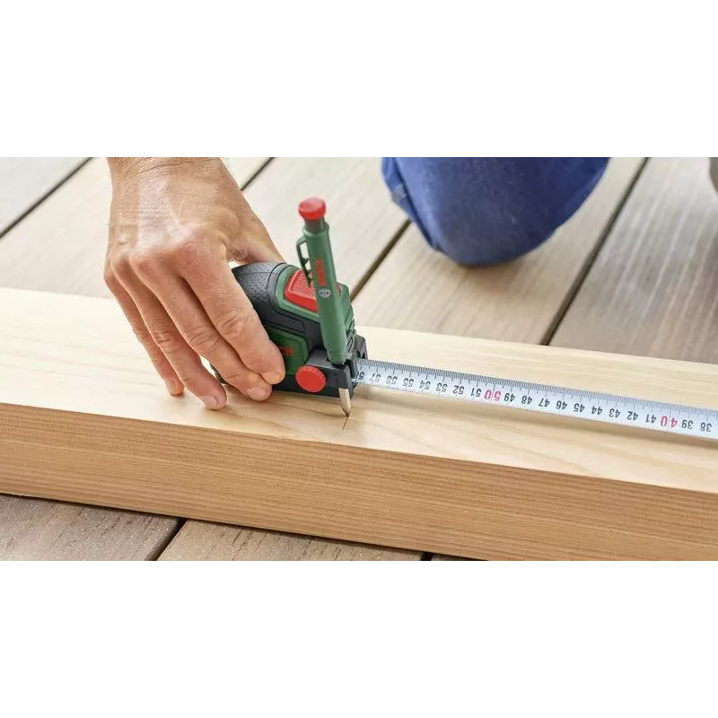 Bosch 1600A03318 cinta métrica de 5m con clip para lápiz (verde/negro)