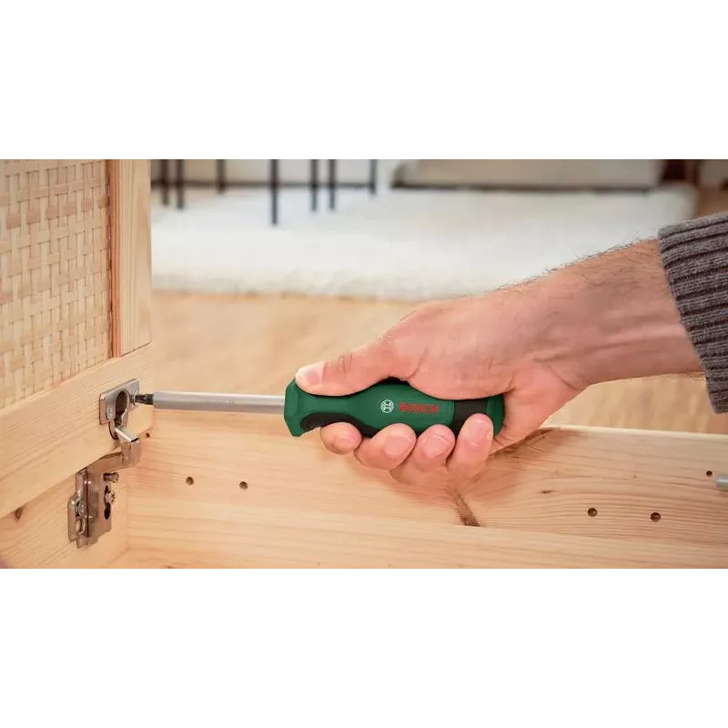Bosch set de herramientas Starter, 26 piezas (verde/negro, con estuche textil con cremallera)