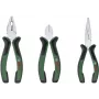 Bosch set de 3 alicates 1600A02C0S (verde/negro) – alicate combinado, alicate de corte, alicate de bomba de agua