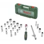 Bosch juego de carraca de 1/2 inch y vasos, 26 piezas, par máximo 768 Nm, maletín verde