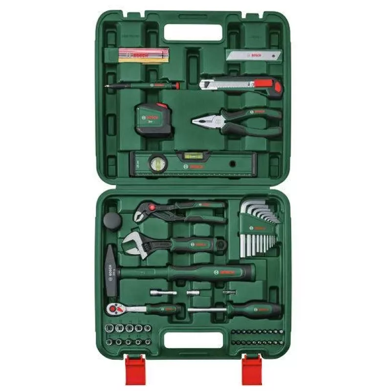 Bosch set de herramientas para el hogar de 73 piezas en maletín rígido verde