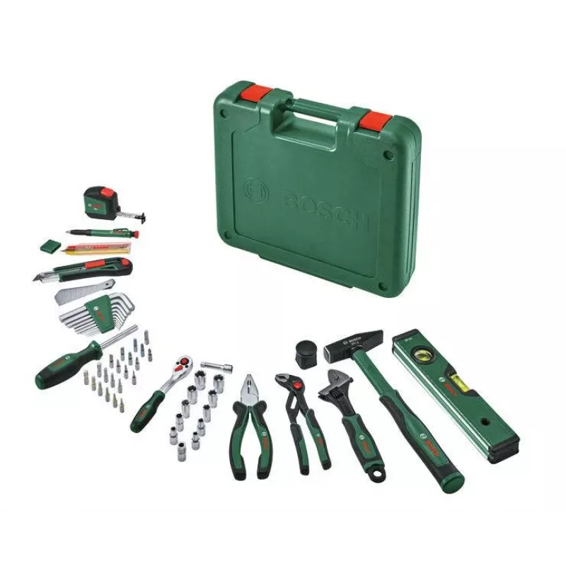 Bosch set de herramientas para el hogar de 73 piezas en maletín rígido verde